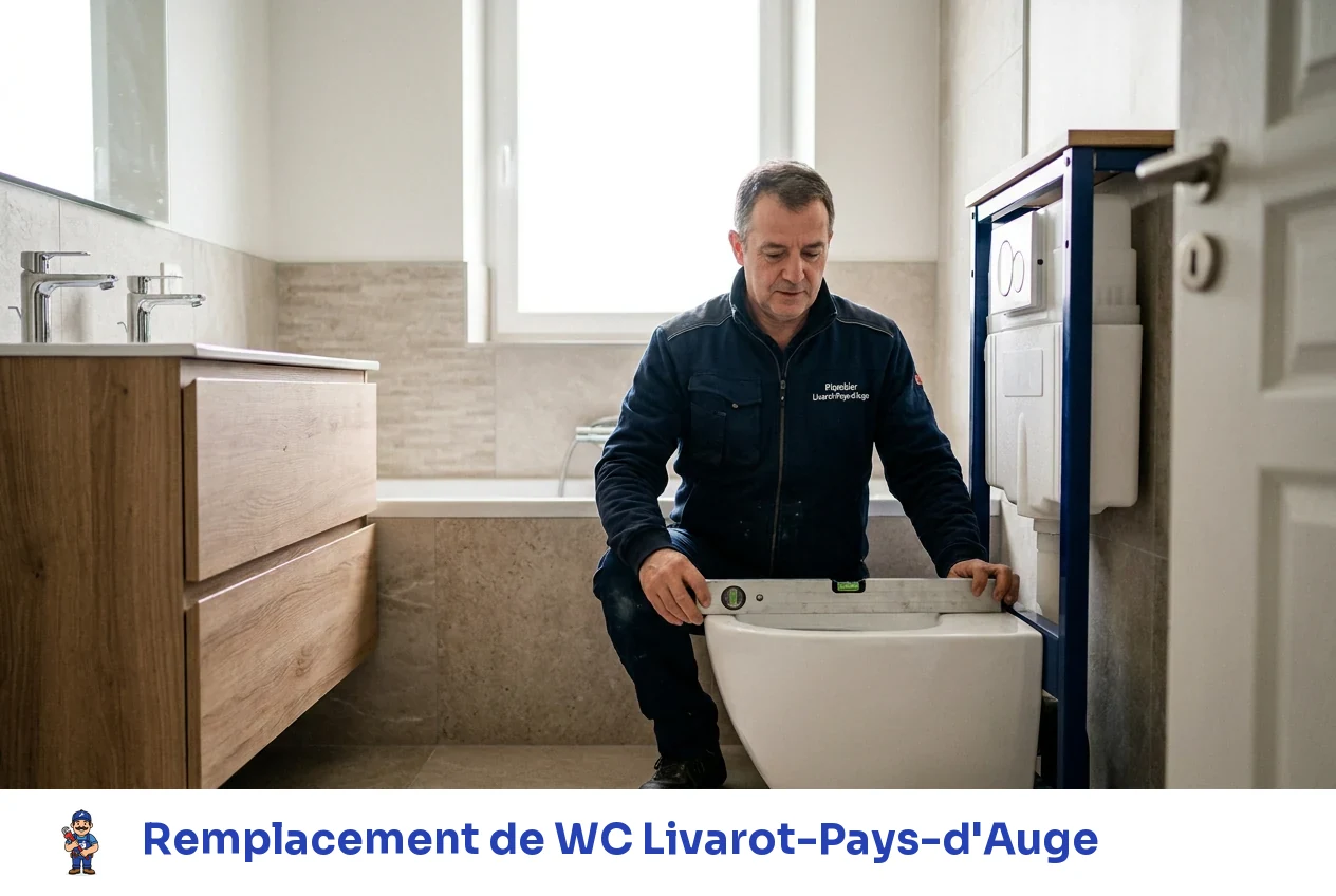 Remplacement de WC à Livarot-Pays-d'Auge